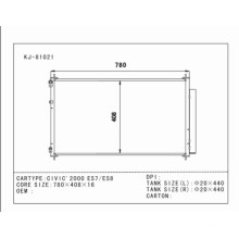 Condensador automático de la mejor calidad para Civic&#39;2000 Es7 / Es8 OEM: 80110-Shj-A01